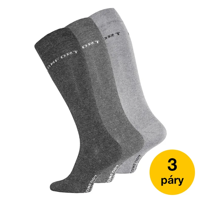 Podkolenky pánské COMFORT, 3 páry
