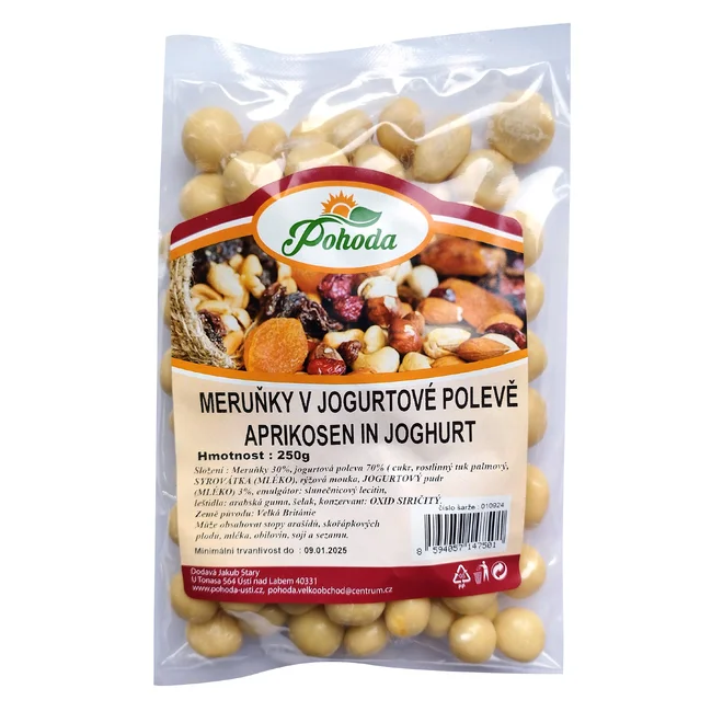 Meruňky v jogurtu, 250 g