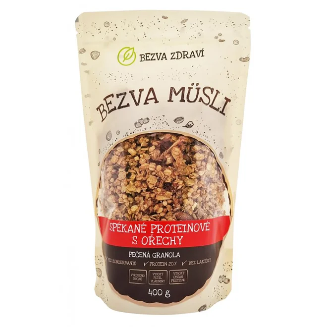 Bezva müsli "Spékané proteinové s ořechy" (400 g)