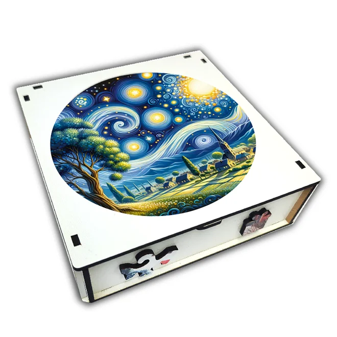 Puzzle 27 cm v krabičce –⁠⁠⁠⁠⁠⁠ noční obloha