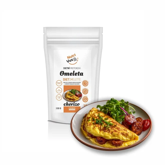 Proteinová omeleta - chorizo