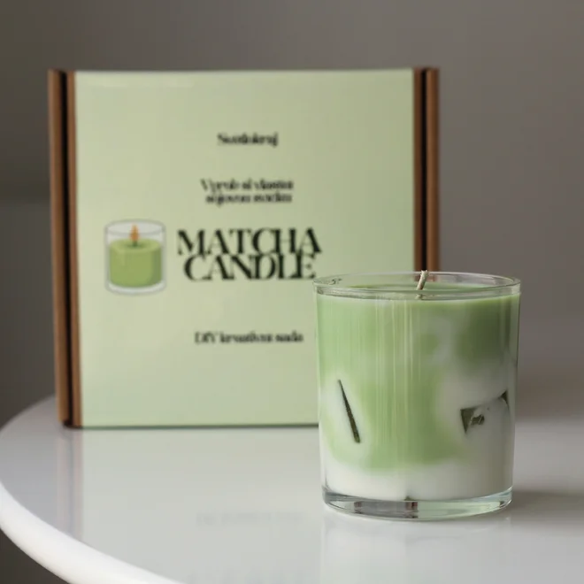 Kreatívna sada na výrobu sviečky "Matcha Candle" (malá)