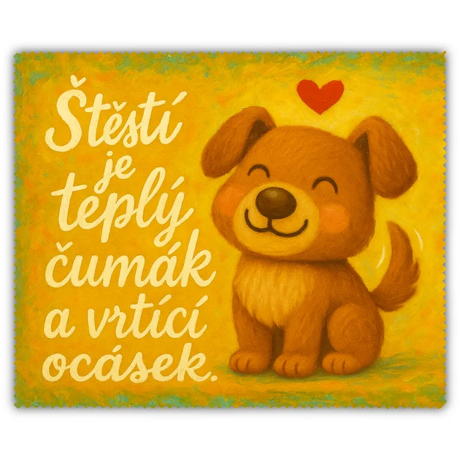 Čisticí utěrka - pejsek štěstí