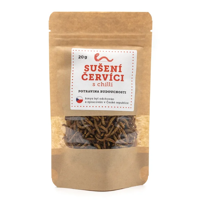 20 g Balenie sušených červíkov (príchuť: chilli)