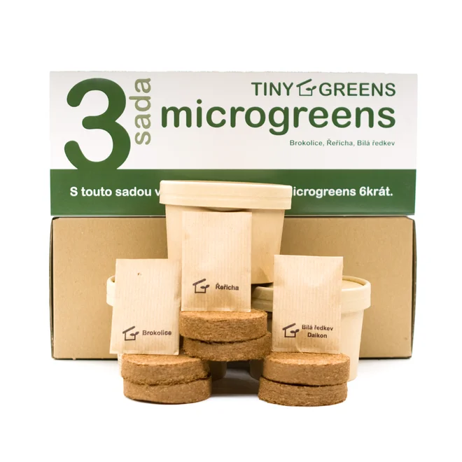 Pěstební sada Microgreens - 3 druhy