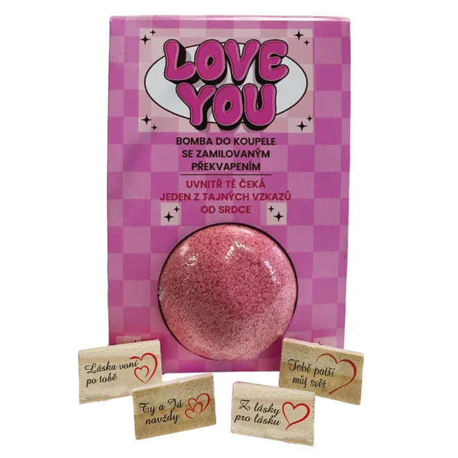 110 g Šumivá a penivá bomba do kúpeľa "Love you"