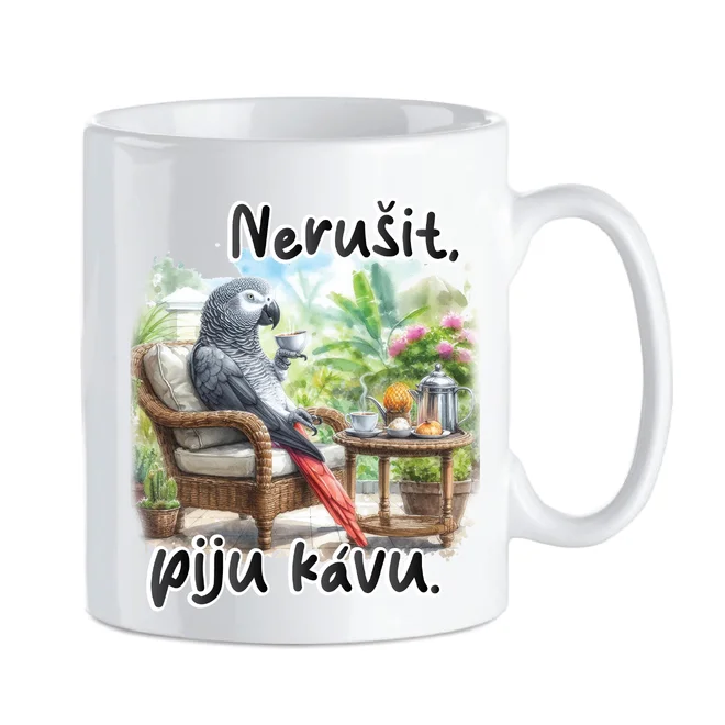 Nerušit, piju kávu! - Papoušek Žako