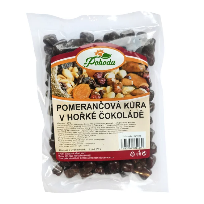 Pomerančová kůra v hořké čokoládě, 250 g