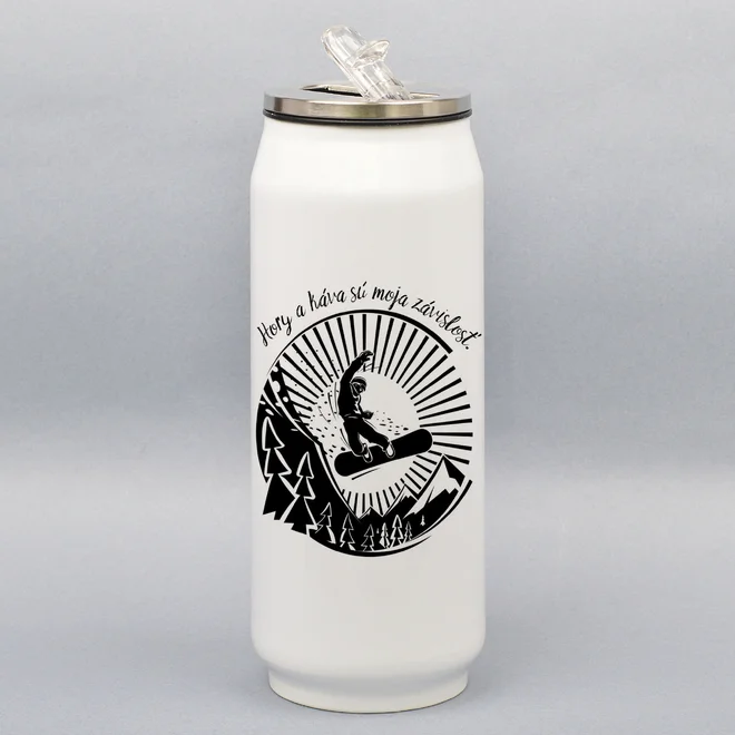 500 ml Turistická termoplechovka "Snowboard"