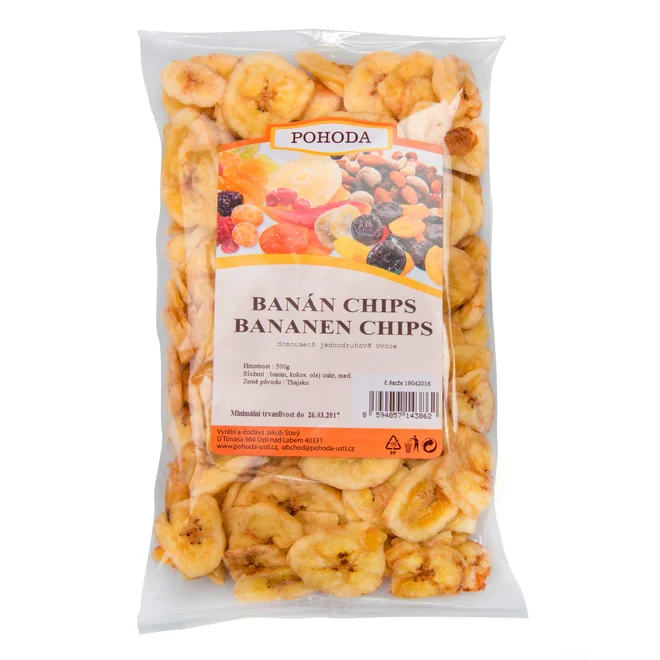 Banánové chipsy, 500 g