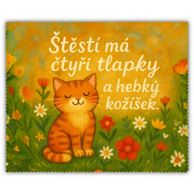 Čisticí utěrka - kočička štěstí