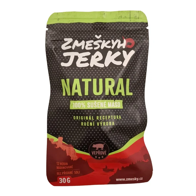 Sušené bravčové jerky mäso ručnej výroby (natural)