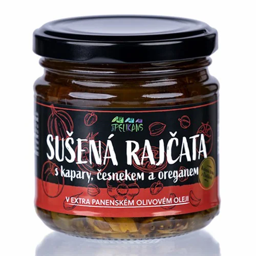 Nakládaná sušená rajčata v extra panenský oleji, 180 g
