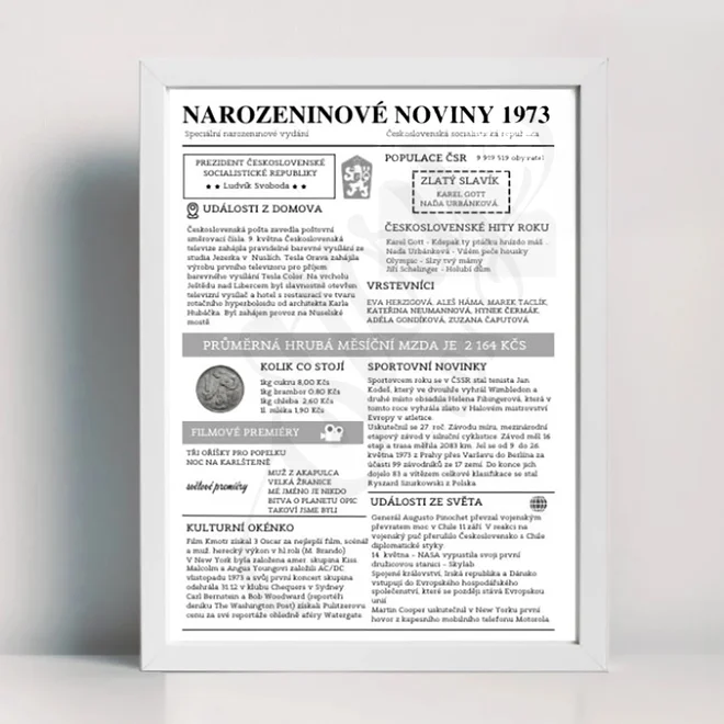 Narozeninové noviny 1973