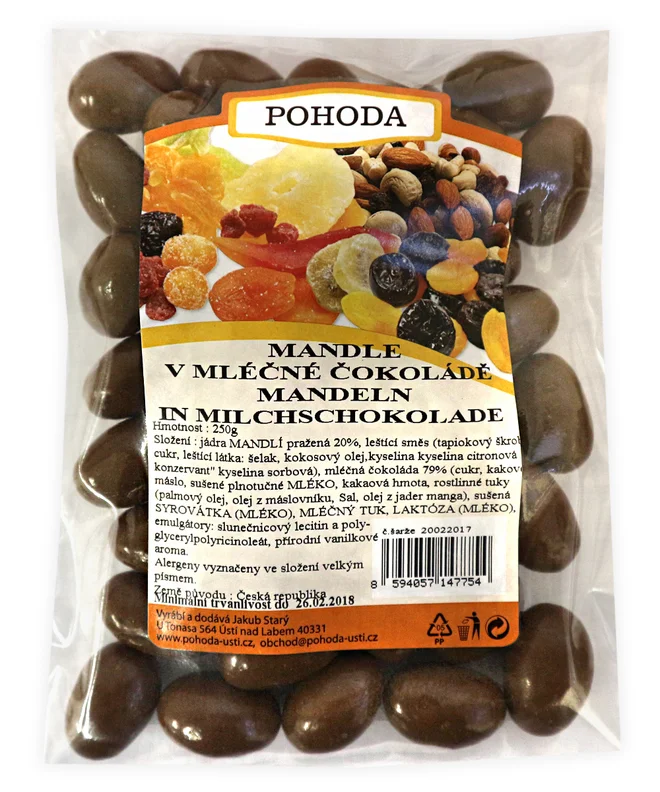 250 g Mandle v mliečnej čokoláde
