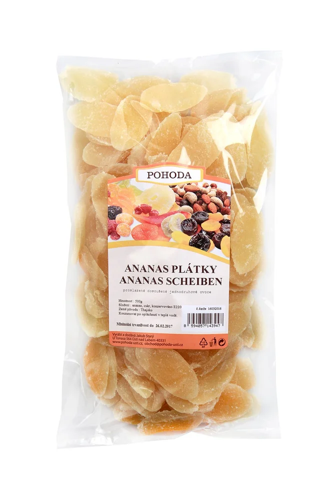 500 g Ananás plátky sladený