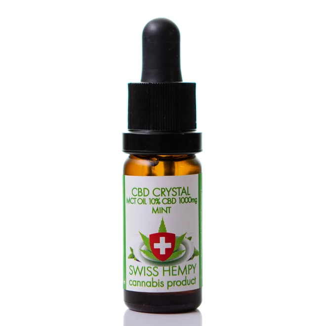 10% CBD olej 1000 mg Swisshempy Mentol (10 ml)