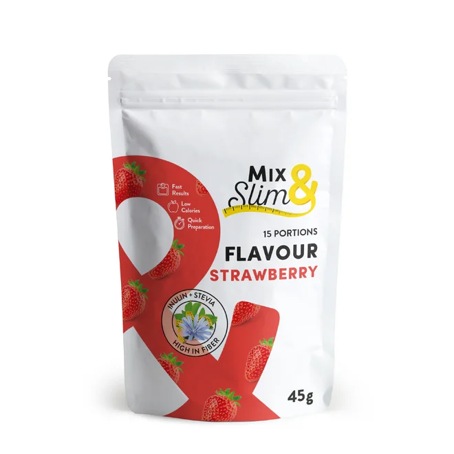Mix & Slim příchuť – jahoda, 15 dávek