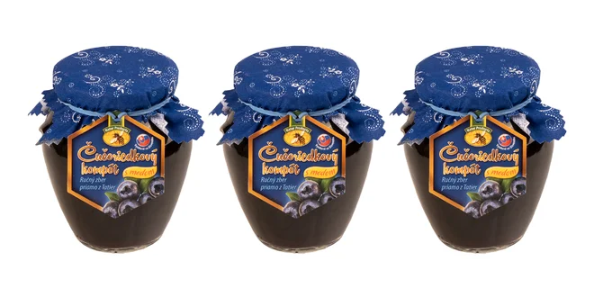 3 x 310 g Čučoriedkový kompót s medom