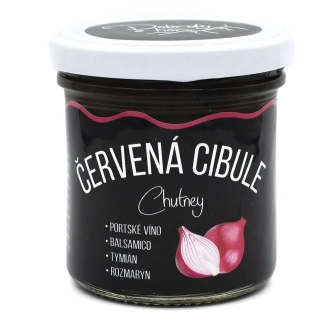 Cibuľové chutney (tymián, rozmarín, portské víno)