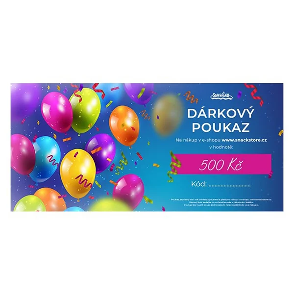 Dárkový poukaz v hodnotě 500 Kč