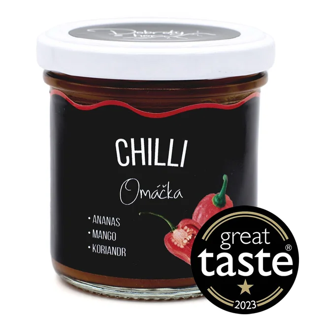 Chilli omáčka s dorset naga (ananás, mango, koriander, rímska rasca)