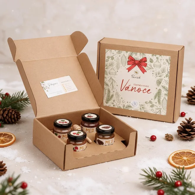 4 x 75 g Malá vianočná darčeková sada medov