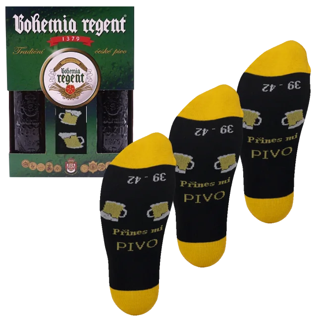 2 piva + 3 páry ponožek Přines mi pivo