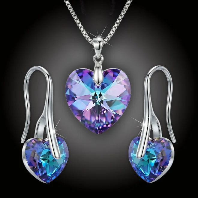 Set šperků Srdce Swarovski® Vitrail Light