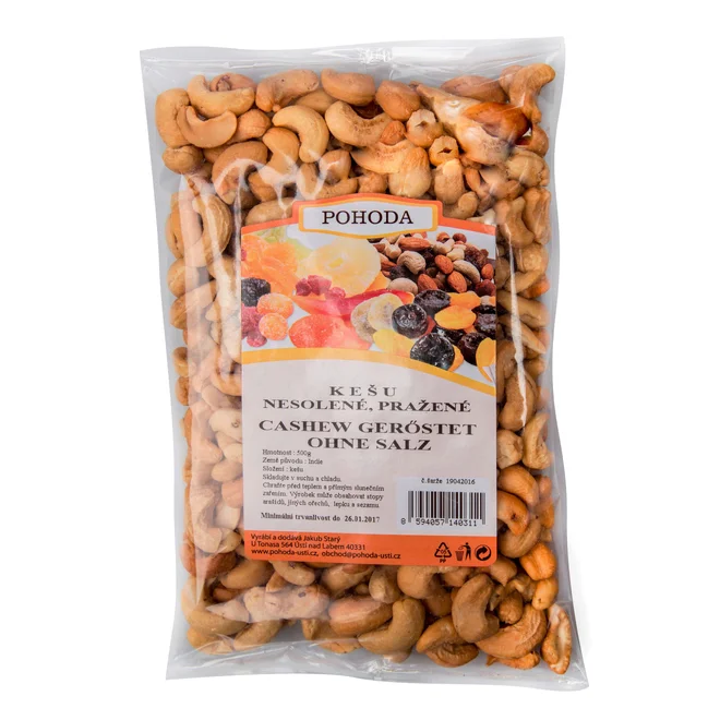 Kešu pražené nesolené, 500 g