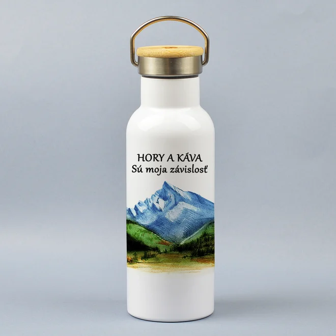 500 ml Turistická termofľaša "Hory a káva sú moja závislosť 1"