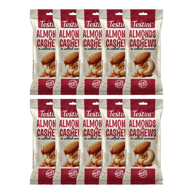 Box 10x Testini Mandle a kešu ve slaném karamelu