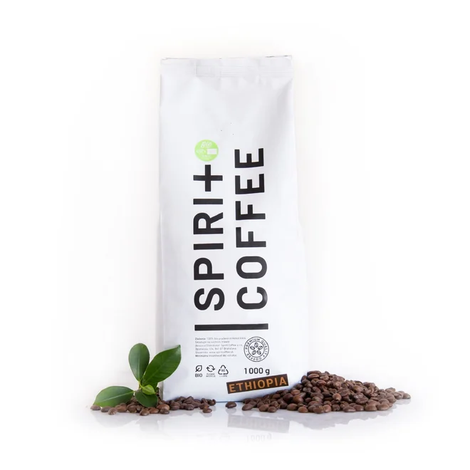BIO Zrnková káva Spirit Coffee "Ethiopia SIDAMO Grade 2"