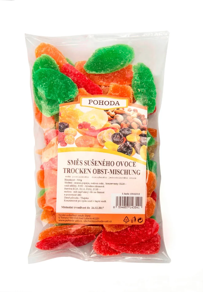 500 g Zmes sušeného ovocia sladená