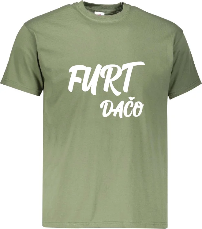 Pánske bavlnené tričko "Furt dačo"