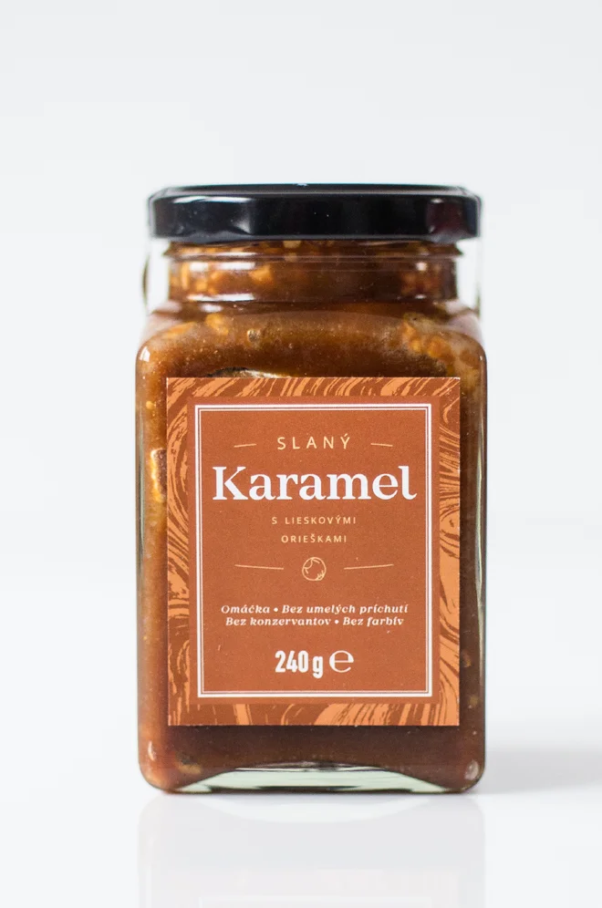 240 g Slovenský slaný karamel svetovej kvality zn. Gallé (príchuť lieskový orech)
