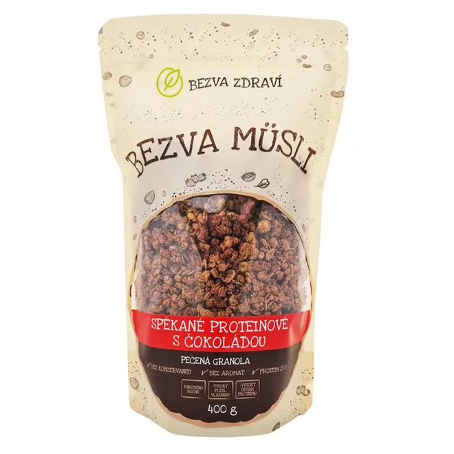 Bezva müsli "Spékané proteinové s čokoládou" (400 g)