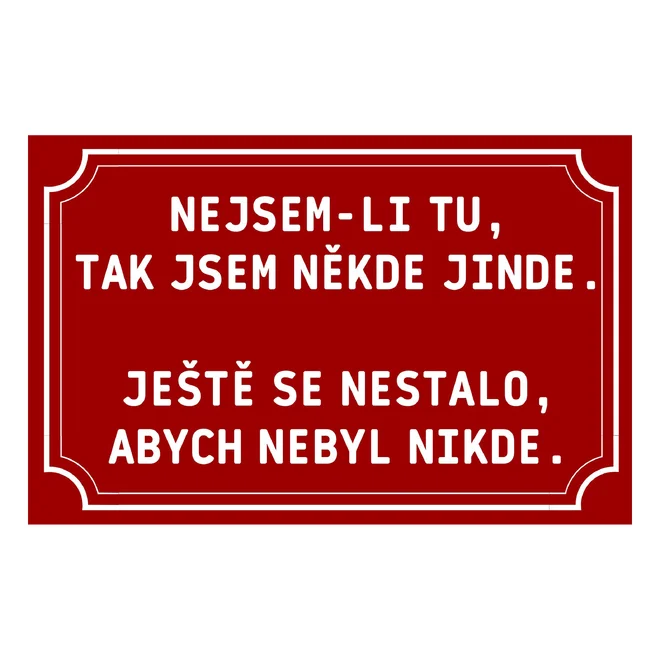 Cedulka - Nejsem-li tu...