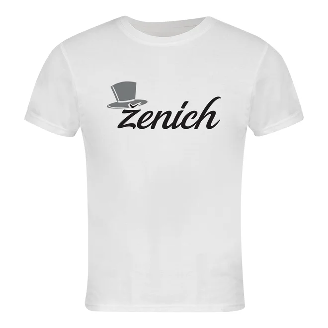 Pánské tričko s nápisem Ženich s cylindrem