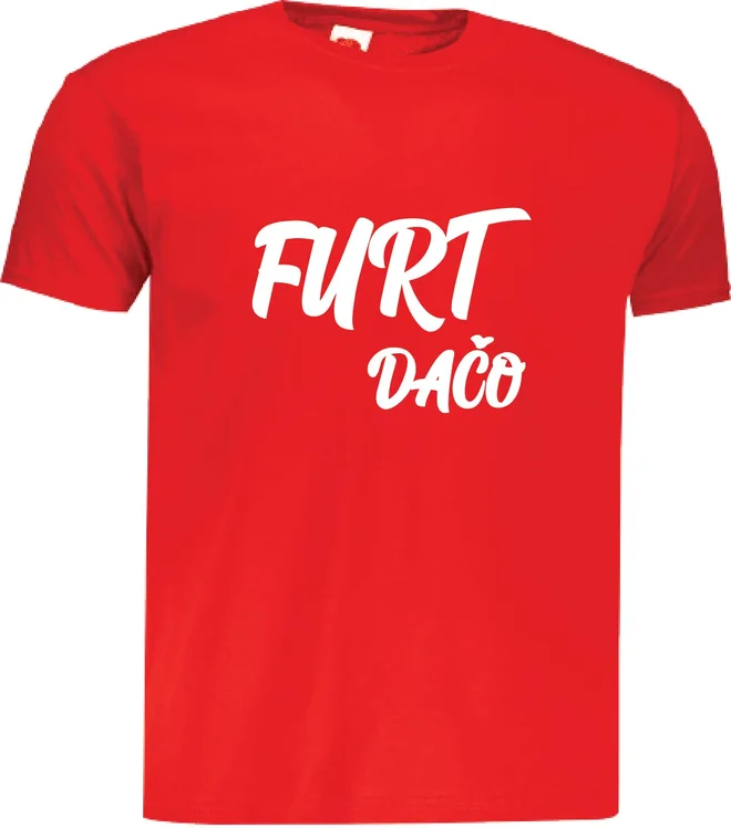 Pánske bavlnené tričko "Furt dačo"