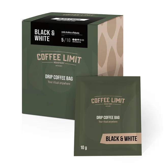 Drip coffee bag - Black & White, 5x 10 g