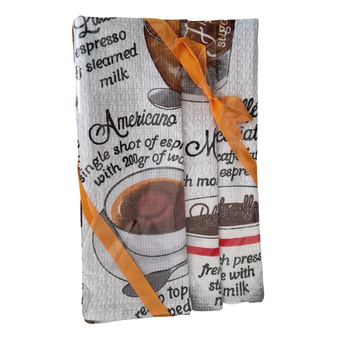 Vaflové utěrky 2 ks - cappuccino