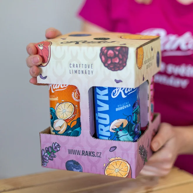 4 ks Darčeková odnoska remeselných limonád (KRESLENÁ)