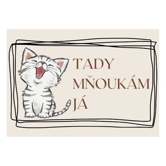 Cedulka - Tady mňoukám já