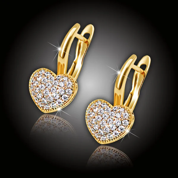 Pozlacené náušnice La Diamantina Valentine Gold