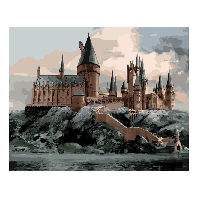 Pohled na Bradavice - Harry Potter