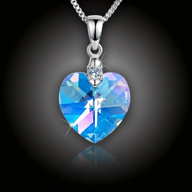 Náhrdelník Brillance Srdce Swarovski® Light Sapphire