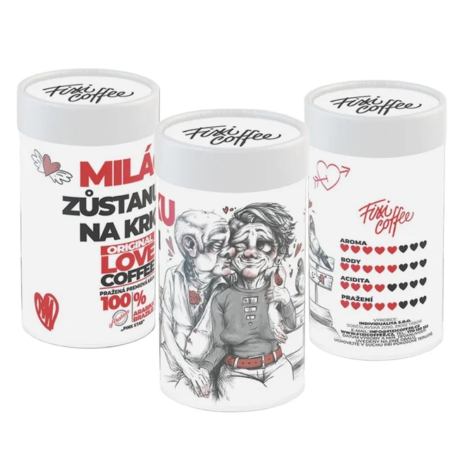 250 g Káva z českej pražiarne v tubuse "Miláčku – zůstanu ti na krku"