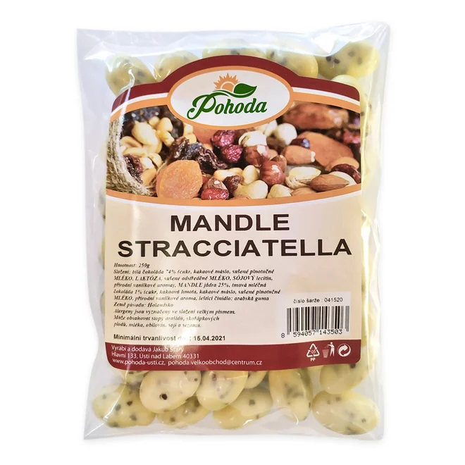 Mandle stracciatella, 250 g