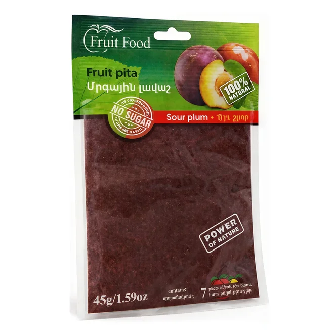 Ovocná placka Fruit Food – kyselá švestka, 45 g